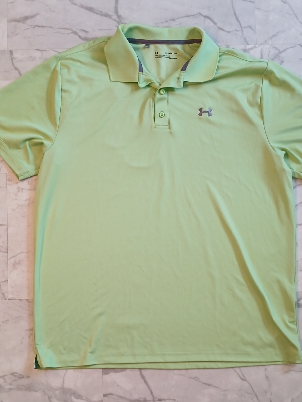Under Armour Heatgear Men's Lime Green Performance Polo 2XL